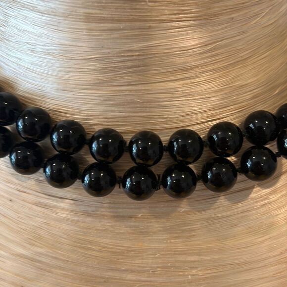 Black Onxy Bead Necklace  - Picture 6 of 6